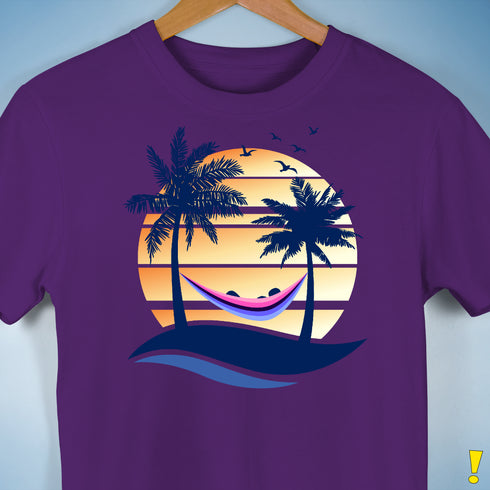 Omnisexual Pride Hammock Summer Beach Sunset Premium Unisex T-Shirt